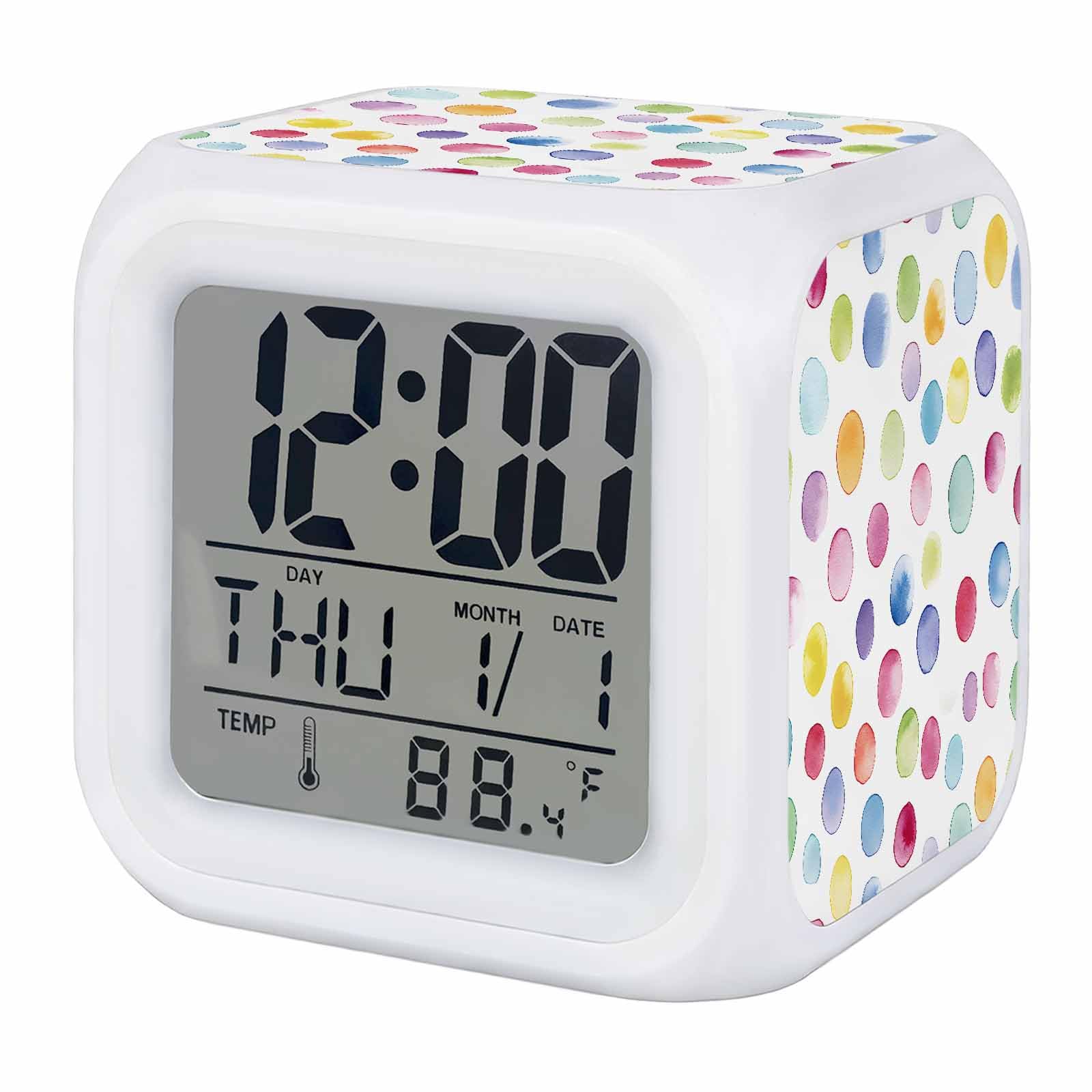 Amazon.com: Alarm Clock, Rainbow 7 Color LED Digital Clock for